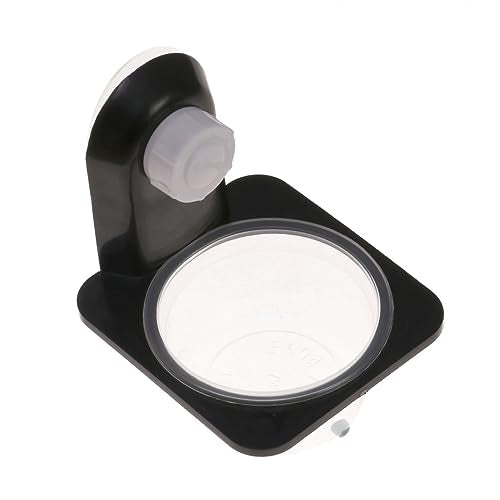 Reptile Feeding Dish and Water Bowl Gecko Lizard PET Accessories Black Plastic Non-Tip Design for Bearded Dragons Snakes and Turtles - size: Size 1