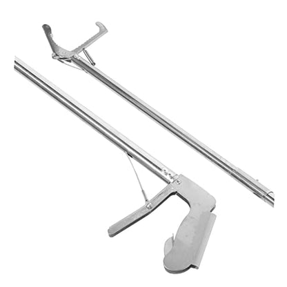 Stainless Steel Snake Catcher Tongs Snake Grabber Tool with Wide Jaw for Handling and Catching Reptiles Ideal Snake Hook for Outdoor Use
