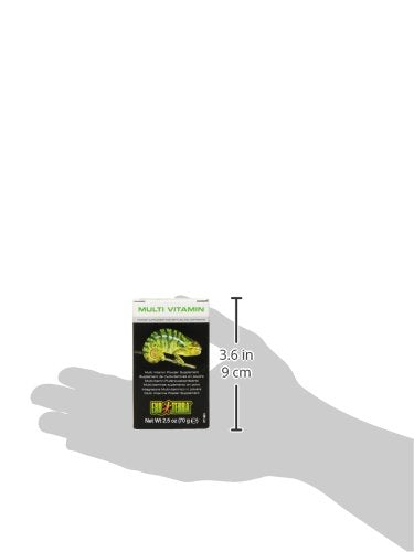 Exo Terra Multi Vitamin Powder Supplement for Reptiles & Amphibians - Balanced Blend of Vitamins, Minerals, Amino Acids & Trace Elements - Supports Growth, Reproduction & Vital Functions 2.5 oz - size: 2-1/2-Ounce