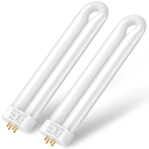 GOOTOP Replacement Bulb for Zap T6 Pro, K15, T9, X3 Bug Zapper Outdoor, 15W, 4-Pin Base, U Shaped Twin Tube Bulb for Outdoor Mosquito Zapper,2 Pack - size: 2 pcs