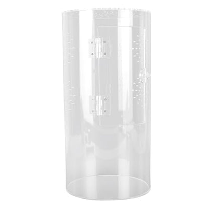Vikye Jumping Spider Enclosure Tall Arboreal Tarantula Terrarium, 6x6x12 Clear Acrylic Cylindrical Front Opening, with Traditional Latch, for Lizard Snail