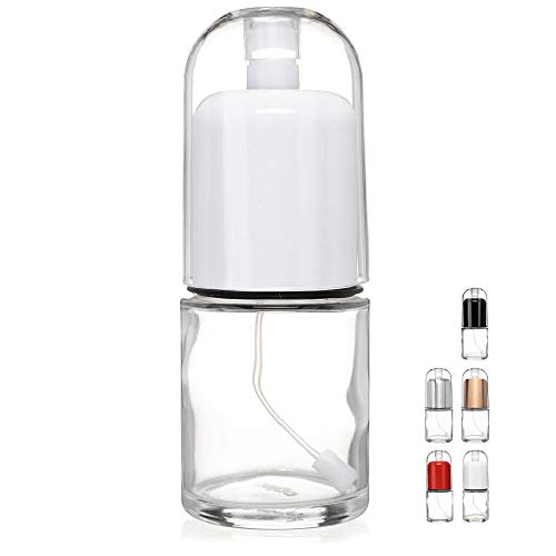 Olive Oil Sprayer and Oil Mister Elegant Glass Bottle with Clog-Free Filter & Leak Proof Top - White - color: White
