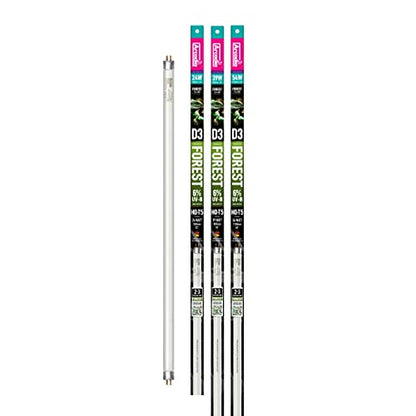 Arcadia Reptile D3 Forest T5 UVB Lamp 6% (54W) - High Output Flicker-Free UVB Tube for Forest Species, Full Spectrum Daylight, 12-Month Lifespan, Reptile Tank Accessories for Gecko, Snake, Turtle - size: 46 in (54 watt)
