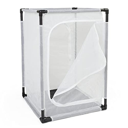 36" Large Monarch Butterfly Habitat Cage, Outdoor Insect Mesh Cage Terrarium 24" x 24" x 36" - style: Poles Slide Through Cover 36" Tall