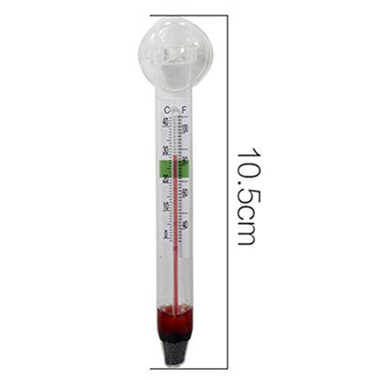 Aquarium Thermometer, Fish Tank Thermometer, Aquarium Temperature Gauge, Floating Thermometer for Fish Tank, Household Fish Tank Temperature Gauge with Suction Cup