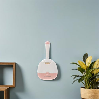 Healifty Wall-Mounted Cat Litter Scoop with Fine Mesh and Dual-Slot Sifting, Plastic Poop Scooper for Cat Litter Box Cleaning, Pink Pet Sand Shovel for Kitten and Reptile Waste Removal