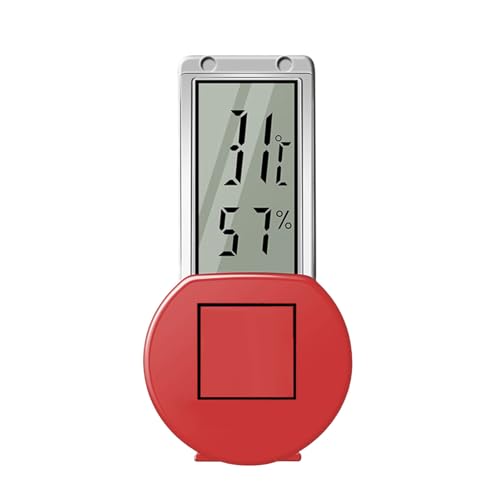 Reptiles Tanks Thermometers Featuring 3 Way Suction Cup Mount and 2 Year Batteries Life for Accurate Habitat Temperature Control Reptiles Thermometers Indoor Terrarium - color: Red