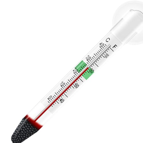 5X Aquarium Thermometer with Suction Cup Suspended Design Accessories High