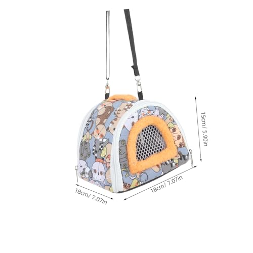 Hamster Carrier Bag Portable Travel Pouch for Pets Warm Breathable Design for Hiking Outings Shopping Suitable for Hamsters Mice Hedgehogs Squirrels