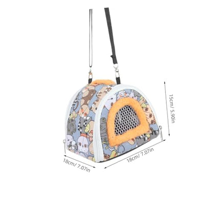 Hamster Carrier Bag Portable Travel Pouch for Pets Warm Breathable Design for Hiking Outings Shopping Suitable for Hamsters Mice Hedgehogs Squirrels