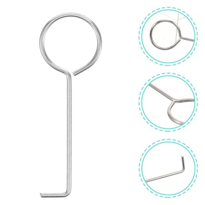 10pcs Stainless Steel Floor Drain Grate Hooks Bathroom Drain Removal Tool Tub Strainer Lifting Hooks for Shower and Sink Maintenance