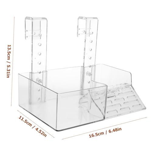 TOYANDONA Turtle Basking Platform Acrylic Wall Mounted Climbing Shelf for Turtles Reptiles Aquatic Pets Easy Installation Space Saving Aquarium Decor