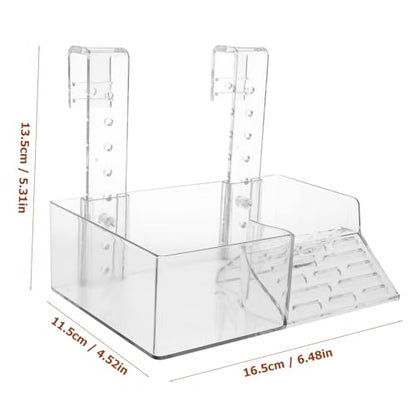 TOYANDONA Turtle Basking Platform Acrylic Wall Mounted Climbing Shelf for Turtles Reptiles Aquatic Pets Easy Installation Space Saving Aquarium Decor