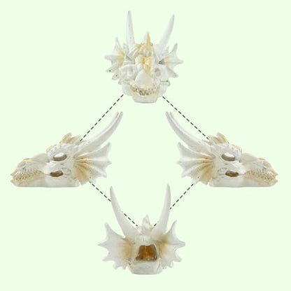 Dragon Skull Ornament for Aquarium Reptile Fish Tank Decorations Mini Betta Fish Tank Decor Accessories
