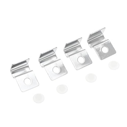 4 Pcs Aquarium Lid Clips, 6mm Aquarium Cover Support Clamps, Aquarium Cover Holder Lid, Stainless Steel Aquarium Tank Cover Clamps Set, Silver Tone