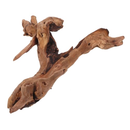 POPETPOP Natural Dead Wood Aquarium Decor Fish Tank Dead Wood Craft with Stable Wide Base 9.84 X 5.90 X 4.72 in Driftwood Ornament for Aquarium Reptile Tank Home and Study