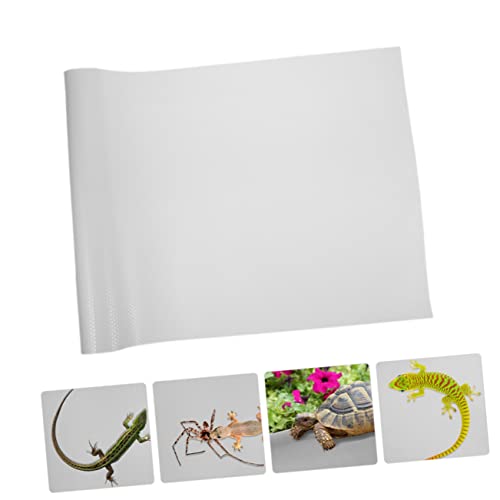 Yardwe Reptile Carpet Mat for Bearded Dragon Leopard Gecko and Snake Durable Eva Substrate Easy Clean Terrarium Liner Gray Non-Slip Bedding for Reptile Habitat - color: As Shown