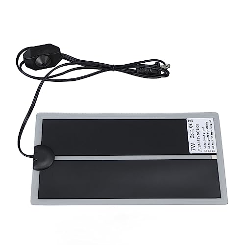 Fdit Reptile Terrarium Heat Pad, Adjustable Temperature Under Tank Heater for Snake Lizard, Watertight PET Heating Mat for Pet Warmth and Comfort (7W) - size: 7W