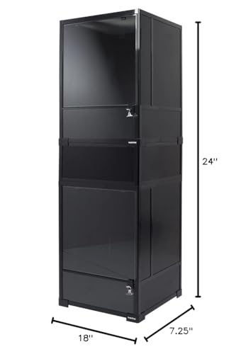 Habistat Terrarium Stacking Kit for 24"x18" Reptile Terrariums – Stackable Reptile Enclosure Spacer with Acrylic Panels and Posts, Space Saving Stacker for Enclosures, Bearded Dragon or Snake Tanks