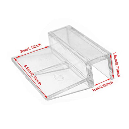 Aquarium Lid Clips 10mm Thick Rimless Tank Cover Clips Acrylic Fish Tank Cover Support Holder,15Pieces