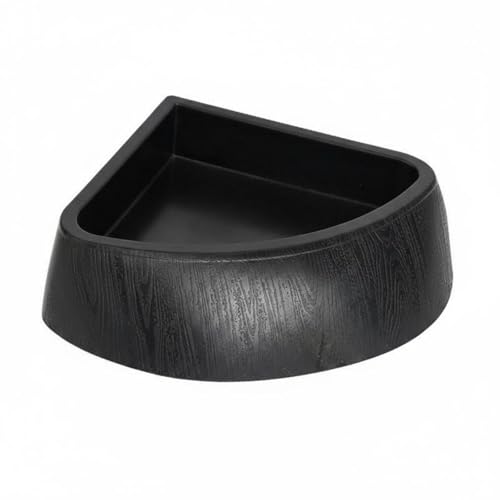 Gralara Tortoise Water Basin Versatile Reptile Feeding Dish Effortless to Clean Reptile Corner Bowl for Vivarium, Black - color: Black