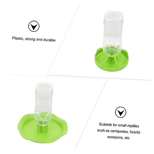 VANZACK 2sets Lizard Water Feeders Reptile Drinking Tools Easy to Clean Water Containers for Turtles Snakes Geckos and Other Reptiles Green