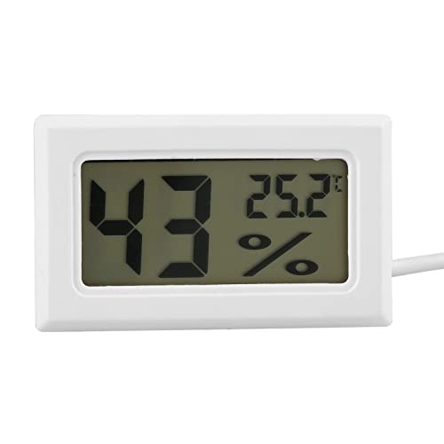 LCD Digital Temperature Humidity Display Thermometer Hygrometer with External Probe for Reptiles