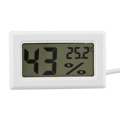 LCD Digital Temperature Humidity Display Thermometer Hygrometer with External Probe for Reptiles