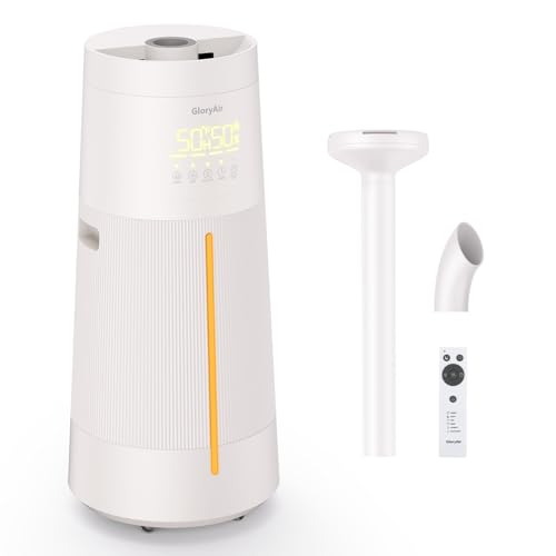 Humidifiers for Bedroom - GloryAir 6.3Gal/24L 4X Atomizers Top Fill Whose House Large Cool Mist Quite Humidifiers 1500mL/h for Home Bedroom 3000 ft² with Auto Mode for Commercial Plants(Beige) - color: Beige