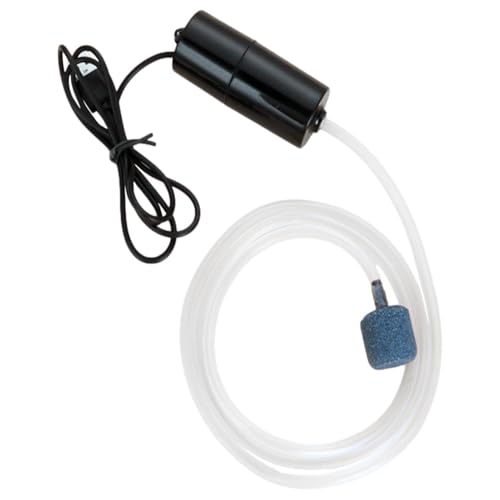 Tiny Water Pump - Battery-Operated Aquarium Pump with Uniform Air Bubble - 5V Water Pumps Home Quiet Oxygen Increasing Waterproof for Home Tank - color: Black
