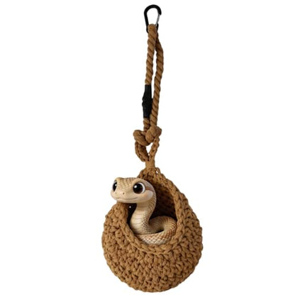1 Set Snake Tank Accessories, Hanging Woven Twine Hammock for Reptile, Snake Rest & Shelter Supplies with Hook, Habitat Enrichment Accessories for Snake, Gecko and Other Small Animals