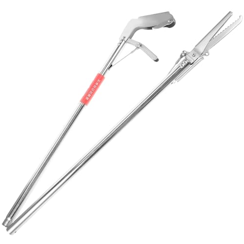 Snake Sticks Useful Snake Catcher Clip Snake Grabber Tool Folding Snake Catcher Clamp Snake Stick Catcher Snake Tong Reptile Grabber Snake Clip Turntable Hook Stainless Steel Crawl