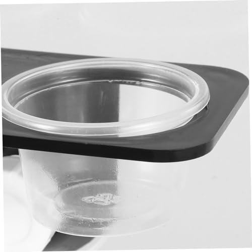 Happyyami Gecko Feeder Ledge Suction Cup Reptile Feeder with 2 Plastic Detachable Bowls Lizard Feeding Dish for Tortoise Spider Food Water Aquarium Tank B