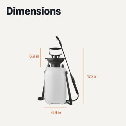 Amazon Basics Garden Sprayer for Gardens and Flower Beds, 1.3 Gallon (5L) Capacity with Extension Wand - style: Garden Sprayer