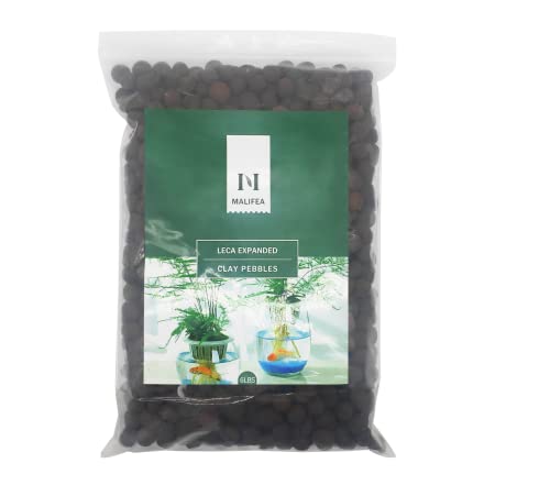 6LBS Leca Expanded Clay Pebbles Hydroponics Supplies for Indoor Garden Plants (6LBS) - size: 6LBS