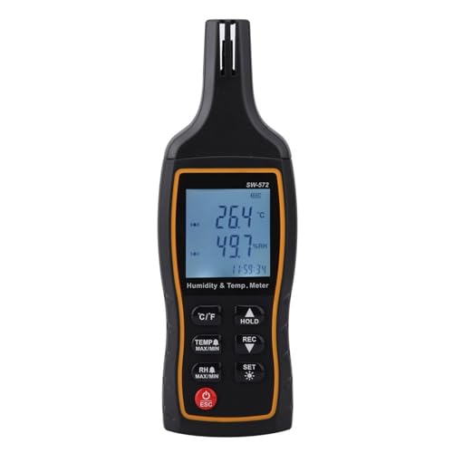LCD Thermometer, Handheld Digital Temperature & Humidity Detector, Mini Hygrometer for Humidors, Reptile Thermostat, Jars & Fridge Use