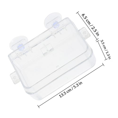 VOSAREA Reptile Food Dish Bowl with Suction Cup, Large Plastic Lizard Feeder and Water Bowl for Bearded Dragons, Geckos, and Chameleons, Snake Tank and Gecko Tank Accessories