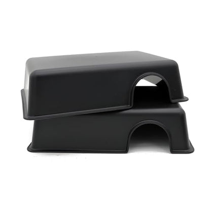 Reptile Hide Box Snake Hide Feel Secure and Safe, Gecko Hide (Black, Large 2 Pcs) - size: Large 2 Pcs