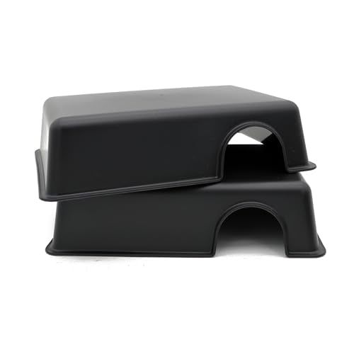 Reptile Hide Box Snake Hide Feel Secure and Safe, Gecko Hide (Black, Large 2 Pcs) - size: Large 2 Pcs