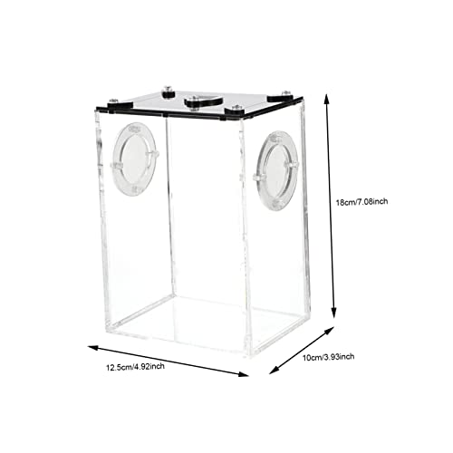 Toyvian Transparent Reptile Box Acrylic Lizard Tank Portable Breeding Container Lightweight Terrarium for Gecko Chameleon Spider Scorpion Pet Habitat with Full View and Spacious Design