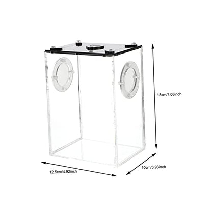 Toyvian Transparent Reptile Box Acrylic Lizard Tank Portable Breeding Container Lightweight Terrarium for Gecko Chameleon Spider Scorpion Pet Habitat with Full View and Spacious Design