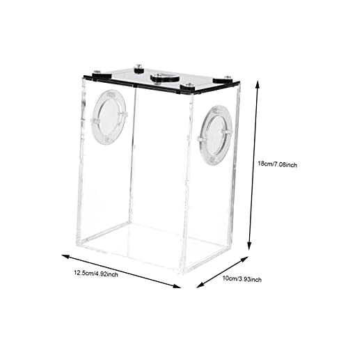 ORFOFE Reptile Breeding Box Professional Transparent Reptile Tank for Snakes Lizards Spiders and More Ventilated Acrylic Habitat with Full View Design for Easy Observation