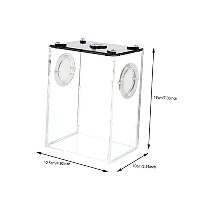 ORFOFE Reptile Breeding Box Professional Transparent Reptile Tank for Snakes Lizards Spiders and More Ventilated Acrylic Habitat with Full View Design for Easy Observation