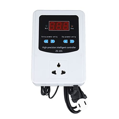 Digital Temperature Controller, 1500W 10A LCD Screen Temperature Controlled Outlet with Sensor, Thermostat for Reptiles Incubator Greenhouse Refrigerator(US Plug 110V)
