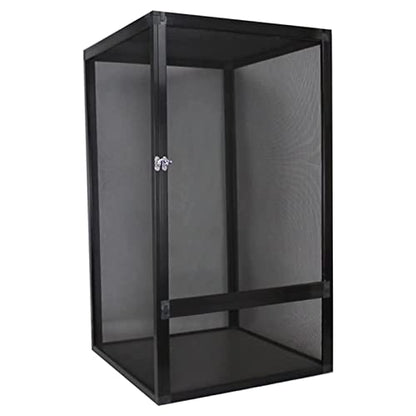 Reptile Habitat Screen Cage Aluminum Terrarium Feeding Insect Snake Spiders Chameleon Amphibians Boxes, Silver (Silver 420 x 420 x 660mm) - size: 420 x 420 x 660mm