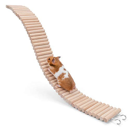 Niteangel Hamster Suspension Bridge Toy - Long Climbing Ladder for Dwarf Syrian Hamster Mice Mouse Gerbils and Other Small Animals (25.6L x 3W) - size: 25.6L x 3W