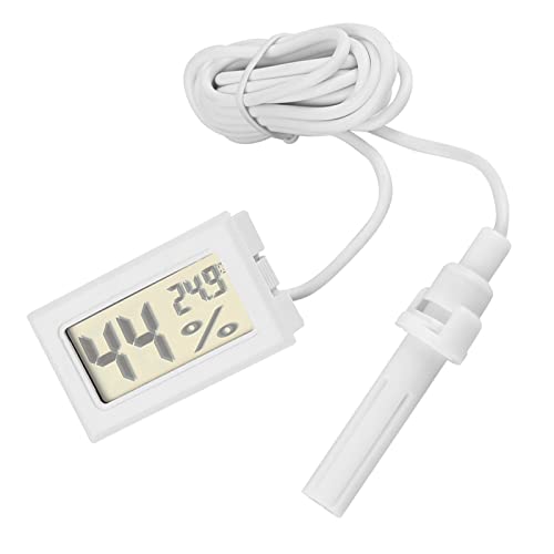 LCD Digital Temperature Humidity Display Thermometer Hygrometer with External Probe for Reptiles