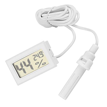 LCD Digital Temperature Humidity Display Thermometer Hygrometer with External Probe for Reptiles
