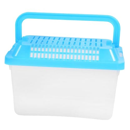 LIOOBO Small Aquarium for Travel Handheld Fish Tank Portable Reptile Carrier Box for Goldfish Turtles and Small Pets Lightweight and Versatile Pet Transport