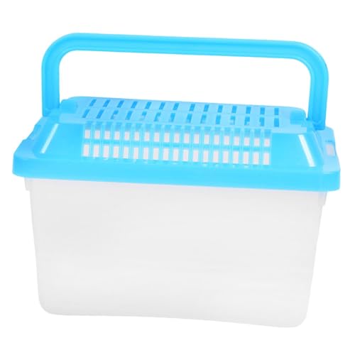 LIOOBO Small Aquarium for Travel Handheld Fish Tank Portable Reptile Carrier Box for Goldfish Turtles and Small Pets Lightweight and Versatile Pet Transport